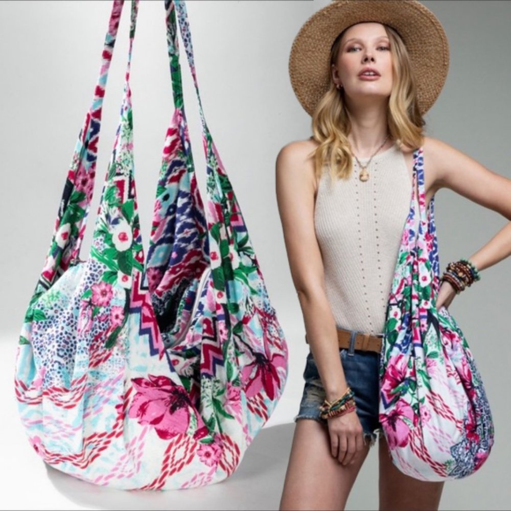 Bohemian Floral Ethnic Slouch Hobo Bag